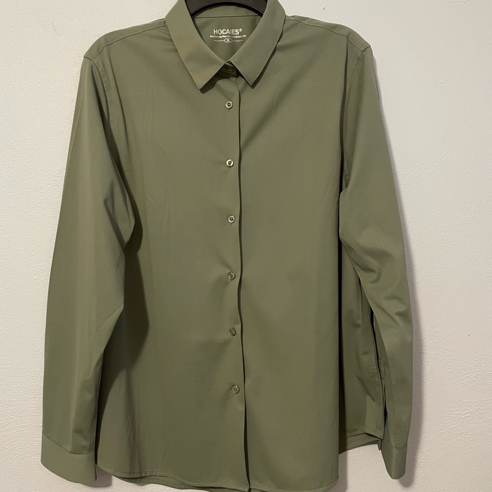 Women’s Sage Green Dress Blouse